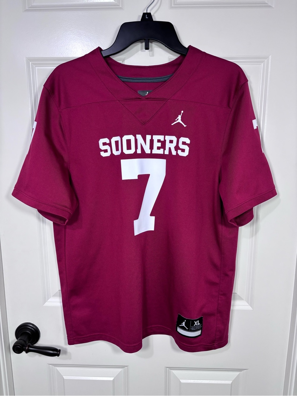 Jordan OU Sooners Football Jersey Kid’s XL Crimson White